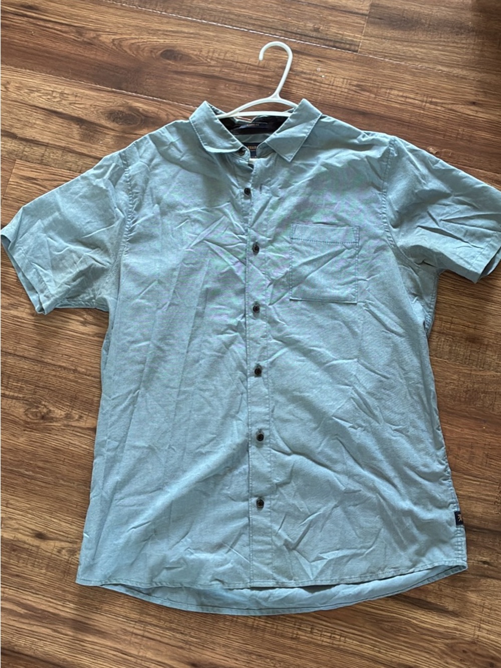 Roark Men's Light Blue Short-Sleeve Button-Down Shirt